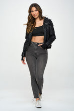 Load image into Gallery viewer, Coalition LA Double Zip Hooded Long Sleeve Jacket