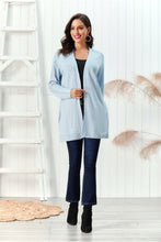 Load image into Gallery viewer, Cable-Knit Open Front Long Sleeve Cardigan
