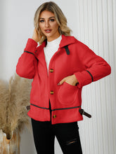 Load image into Gallery viewer, Pocketed Button Down Collared Neck Jacket