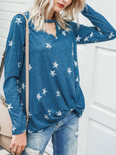 Load image into Gallery viewer, Cutout Round Neck Long Sleeve T-Shirt