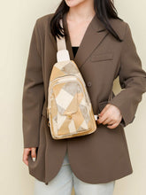 Load image into Gallery viewer, PU Leather Color Block Crossbody Bag