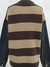 Load image into Gallery viewer, Contrast Round Neck Long Sleeve Sweater