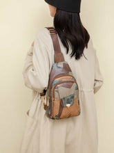 Load image into Gallery viewer, PU Leather Color Block Crossbody Bag