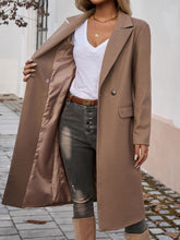 Load image into Gallery viewer, Pocketed Collared Neck Long Sleeve Coat