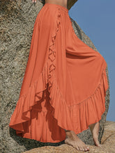 Load image into Gallery viewer, Ruffled Slit Wide Leg Pants