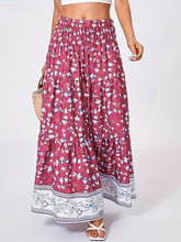 Load image into Gallery viewer, Full Size Tiered Printed Elastic Waist Skirt
