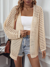 Load image into Gallery viewer, Openwork Open Front Long Sleeve Cardigan