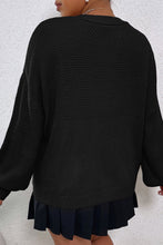 Load image into Gallery viewer, Floral Applique Drop Shoulder Open Front Cardigan