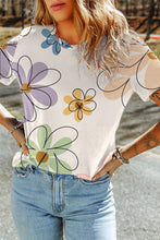 Load image into Gallery viewer, Printed Round Neck Short Sleeve T-Shirt