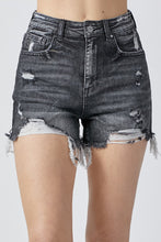 Load image into Gallery viewer, RISEN Full Size High Rise Distressed Denim Shorts