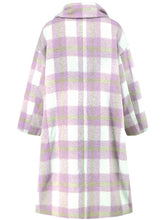 Load image into Gallery viewer, Plaid Button Up Long Sleeve Coat