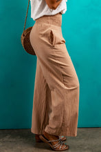 Load image into Gallery viewer, Smocked Elastic Waist Pants with Pockets