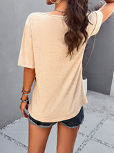 Load image into Gallery viewer, Half Zip Half Sleeve T-Shirt