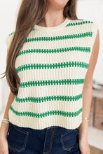 Load image into Gallery viewer, Striped Round Neck Sweater Vest