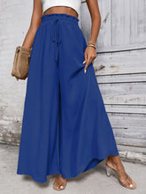 Load image into Gallery viewer, Tied High Waist Wide Leg Pants