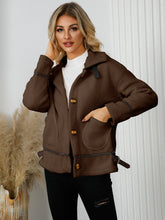 Load image into Gallery viewer, Pocketed Button Down Collared Neck Jacket