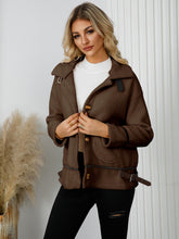 Load image into Gallery viewer, Pocketed Button Down Collared Neck Jacket