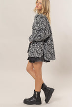 Load image into Gallery viewer, HYFVE Zebra Print Snap Down Long Sleeve Shacket