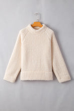 Load image into Gallery viewer, Turtleneck Long Sleeve Slit Fleece Sweatshirt