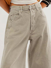 Load image into Gallery viewer, Raw Hem Wide Leg Jeans with Pockets