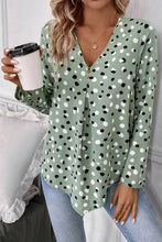 Load image into Gallery viewer, Printed V-Neck Long Sleeve Blouse