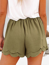 Load image into Gallery viewer, Tied Layered Scalloped Hem Shorts