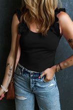 Load image into Gallery viewer, Ruffled Round Neck Tank