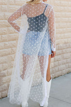 Load image into Gallery viewer, Polka Dot Long Sleeve Cover Up