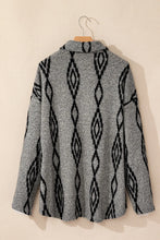 Load image into Gallery viewer, Pocketed Geometric Collared Neck Button Down Shacket