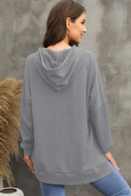 Load image into Gallery viewer, Waffle-Knit Long Sleeve Hoodie
