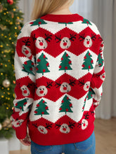 Load image into Gallery viewer, Christmas Element Round Neck Long Sleeve Sweater