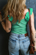 Load image into Gallery viewer, Ruffled Round Neck Tank