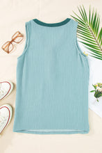 Load image into Gallery viewer, Textured Striped V-Neck Tank