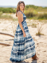 Load image into Gallery viewer, Tie-Dye Halter Neck Sleeveless Dress