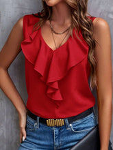 Load image into Gallery viewer, Ruffled V-Neck Tank