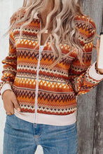 Load image into Gallery viewer, Contrast Baseball Collar Zip Up Jacket