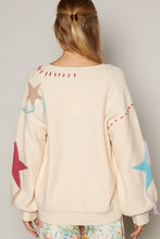 Load image into Gallery viewer, POL V-Neck Long Sleeve Star Fringe Sweater