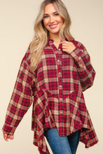 Load image into Gallery viewer, Haptics Plaid Button Down Sharkbite Shirt