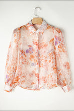 Load image into Gallery viewer, Printed Collared Neck Long Sleeve Shirt