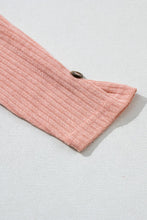 Load image into Gallery viewer, Quarter Button Round Neck Dropped Shoulder Knit Top