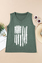 Load image into Gallery viewer, US Flag V-Neck Tank