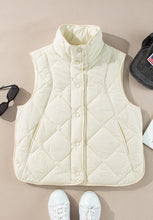 Load image into Gallery viewer, Snap Down Texture Vest Coat with Pockets