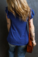 Load image into Gallery viewer, Ruffled Round Neck Knit Top