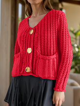 Load image into Gallery viewer, Button Down Long Sleeve Cardigan