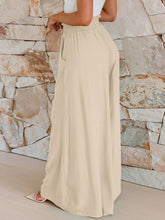 Load image into Gallery viewer, Drawstring Wide Leg Pants with Pockets