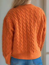 Load image into Gallery viewer, Cable-Knit Round Neck Long Sleeve Cardigan
