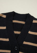 Load image into Gallery viewer, Striped Button Down Long Sleeve Cardigan