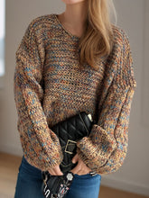Load image into Gallery viewer, Dropped Shoulder Long Sleeve Sweater