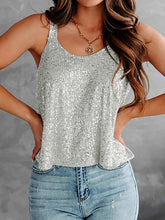 Load image into Gallery viewer, Sequin Scoop Neck Tank