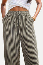 Load image into Gallery viewer, Drawstring Striped Elastic Waist Pants
